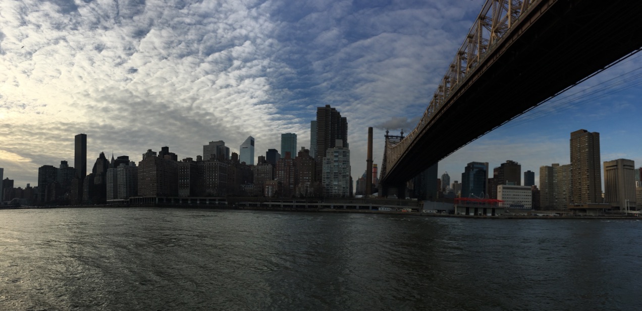 Blick auf Manhattan von Roosevelt Island